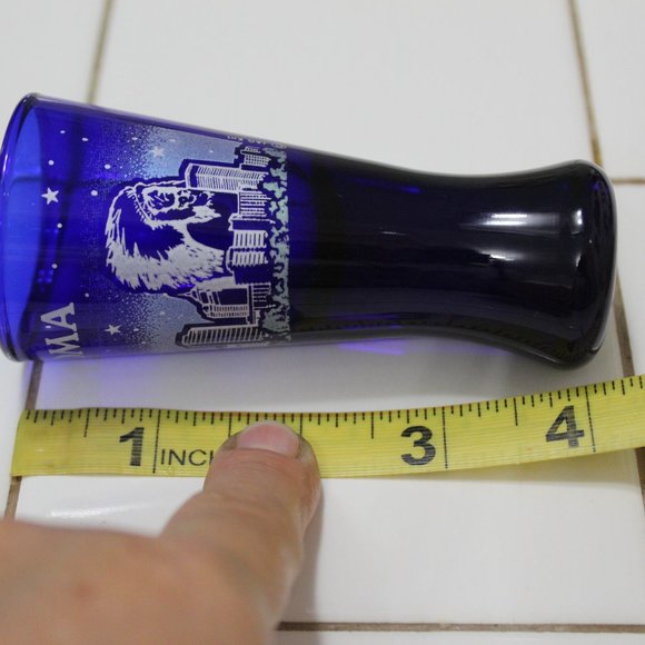 Vintage Oklahoma State Cobalt Blue Shot Glass - Picture 9 of 10